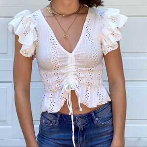 Eyelet White Top